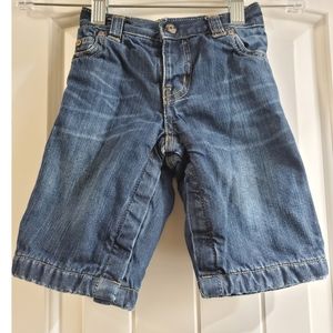 Baby Gap denim and gray fleece jeans